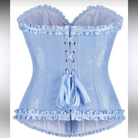 Elegant Blue Corset - Picture 3 of 4